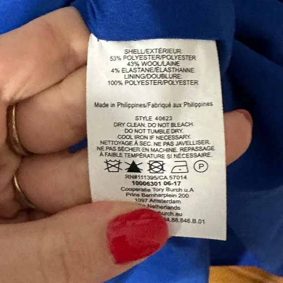 TORY BURCH Jane Dress in Blue Dahlia Size 2 - Picture 8 of 8